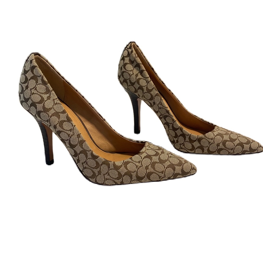 Authentic Coach Monogrammed Pumps Size 7